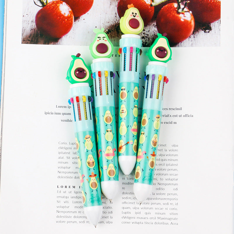Wholesale Avocado 10 Colors Plastic Ballpoint Pen